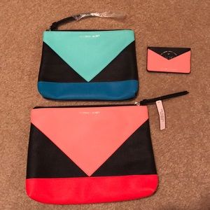 new makeup bags/wristlets with matching ID holder!